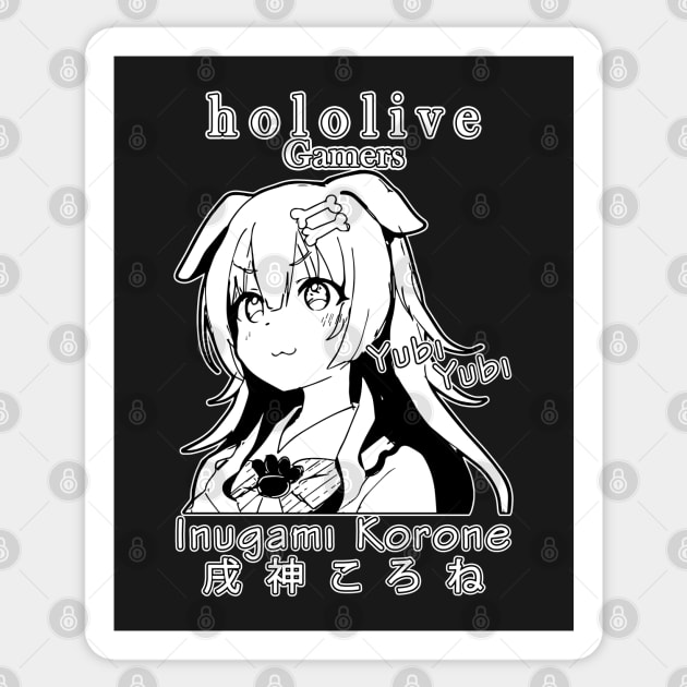 Inugami Korone Gamers Hololive (ORIGINAL) Sticker by TonaPlancarte